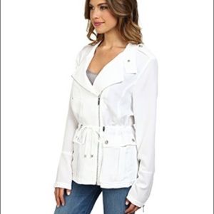 Calvin Klein Cinch Waist Utility Jacket - White S